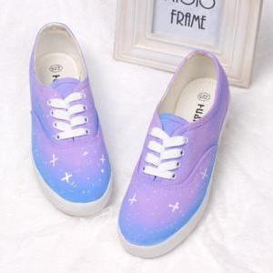 Harajuku Wind Gradient Star Canvas Shoes Jcfd