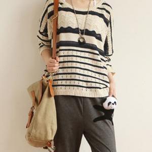 Hollow Striped Sweater Badj