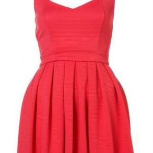 Sexy Hollow Out Peach Heart Halter Strap Dress..