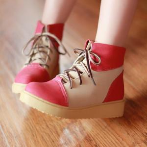 Spell Color Flat Boots With Thick Soles Bbbbe