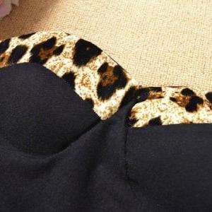 Simple Wild Leopard Dress Abbgf