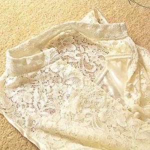 Sleeveless Lotus Leaf Stitching Lace Dress Jw05089