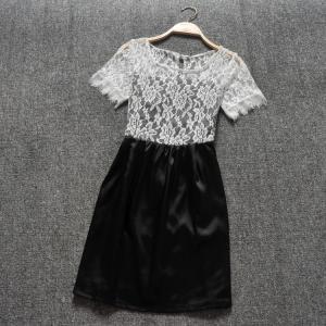 Stitching Lace Dress Afajei