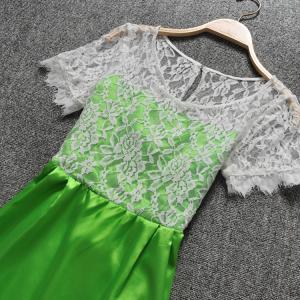 Stitching Lace Dress Afajei