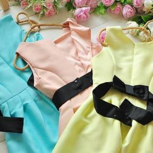 Ribbon Candy -colored Dress Dg61411