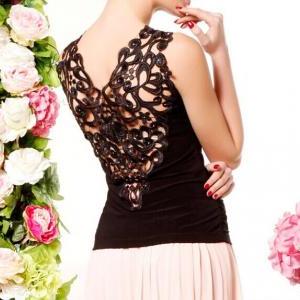 Openwork Embroidery Sexy Upscale Vest Ht625af