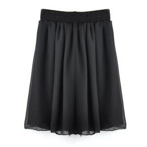 Retro High Waist Chiffon Skirt Ht625eb