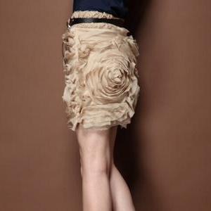 Chiffon Skirt Small Rosa Flower main image 1