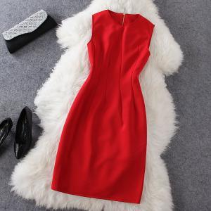 Fashion Red Sleeveless Dress Gh804db