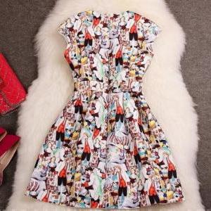 Fashion Print Dress #ba808ei