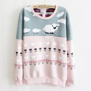 Sheep Long-sleeved Sweater Ad813de
