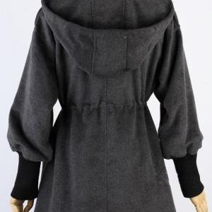 Double Hooded Woolen Coat Az910dj