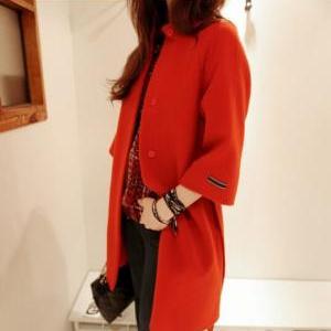 Fashion Slim Woolen Coat Aw915eh
