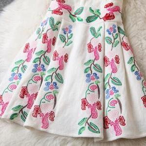 Woolen Embroidered Dress Bb918ei