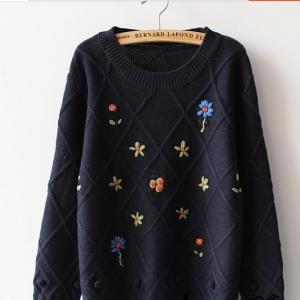 Knit Crew Neck Pullover Nb929bf