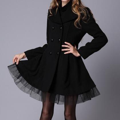 Double-breasted Coat Wool Coat Bh1127bd