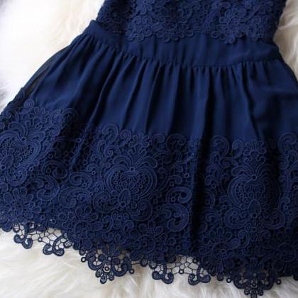 Hollow Out Gauze Lace Skirt