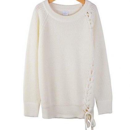 Fashion Round Neck Long-sleeved Sweater L71051