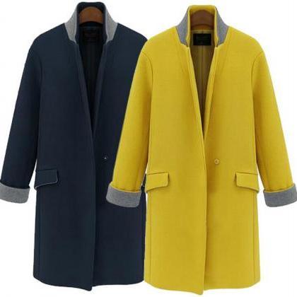 Fashion Big Yards Wool Coat 7311055