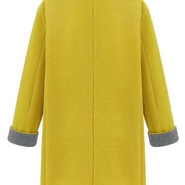 Fashion Big Yards Wool Coat 7311055