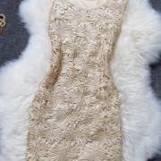Solid Openwork lace dress MCB