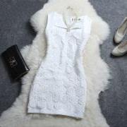 Slim Floral lace sleeveless dress ME3