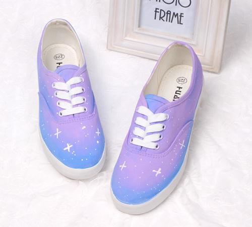 Harajuku Wind Gradient Star Canvas Shoes Jcfd