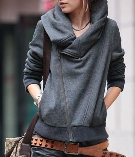 Slim Long-sleeved Sweater Coat Abbjg