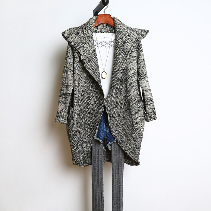 Irregular Loose Long-sleeved Cardigan Sweater Az910i