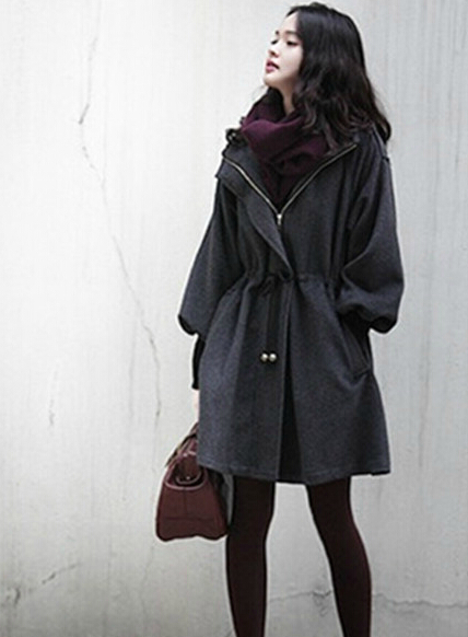Double Hooded Woolen Coat Az910dj
