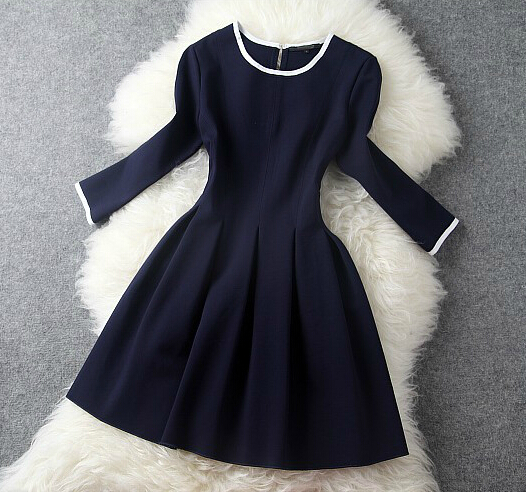 Fashion Dark Blue Dress