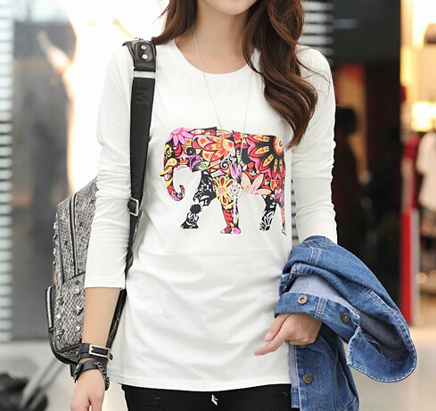 Elephant Print Fashion T-shirt Bv1011h