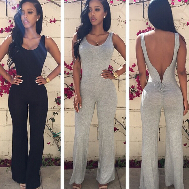 Sexy Backless Bell-bottoms Jumpsuit 3221740